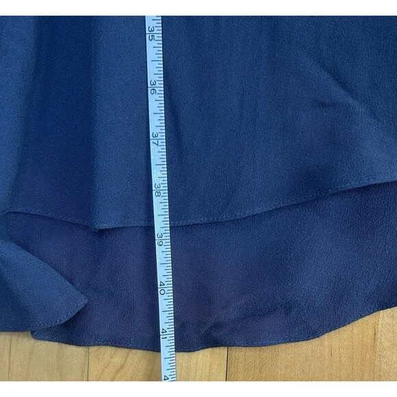 Elegant Rebecca Taylor NWT size 4 Navy Rayon Silk Dress Retail $395 - Picture 12 of 12